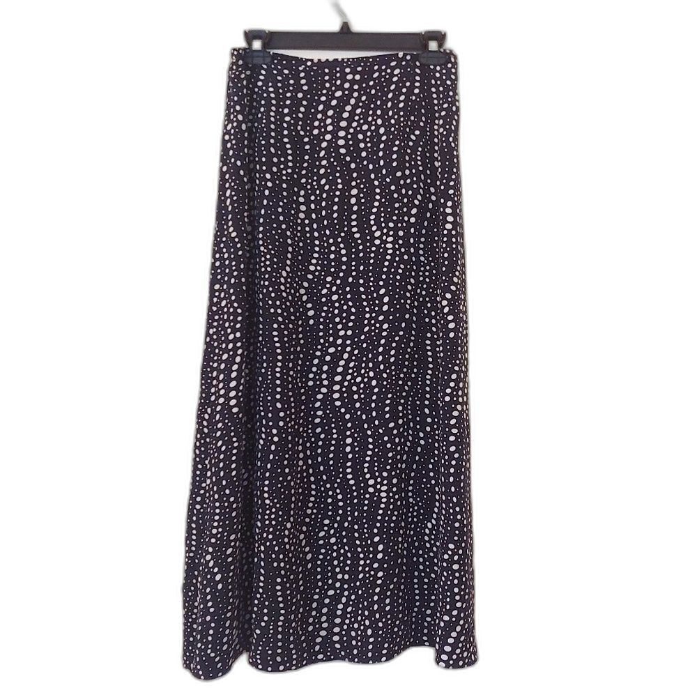 Judith Hart Vintage Silk Polka Dot Maxi Skirt - Womens 8